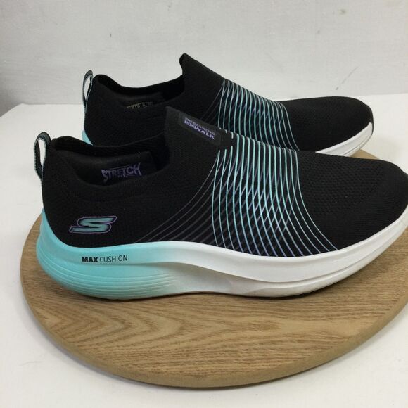 Skechers Performance Go Walk Max Walker Sally Max Cushion Sneaker Black Size 9 - Picture 2 of 10